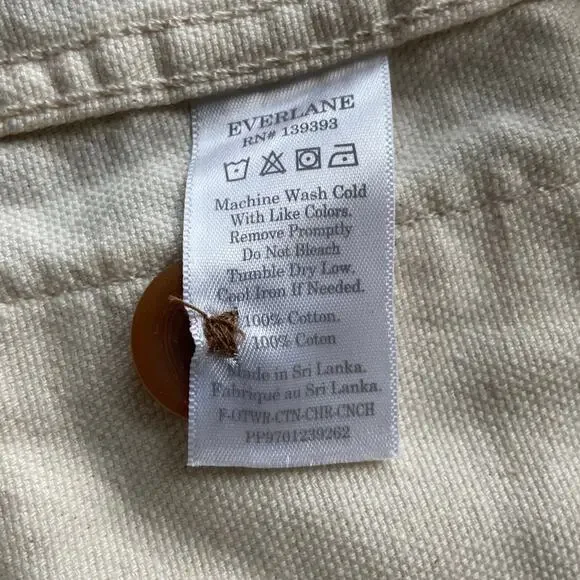 Everlane The Cinchable Chore Jacket Women's S Bone Inner Drawstring Pockets - Picture 7 of 11